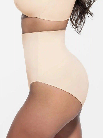 Built-in Elastic Mid-Waist Shaping Panties