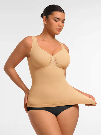 Seamless Everyday Tummy Control Wide Strap Tank Top