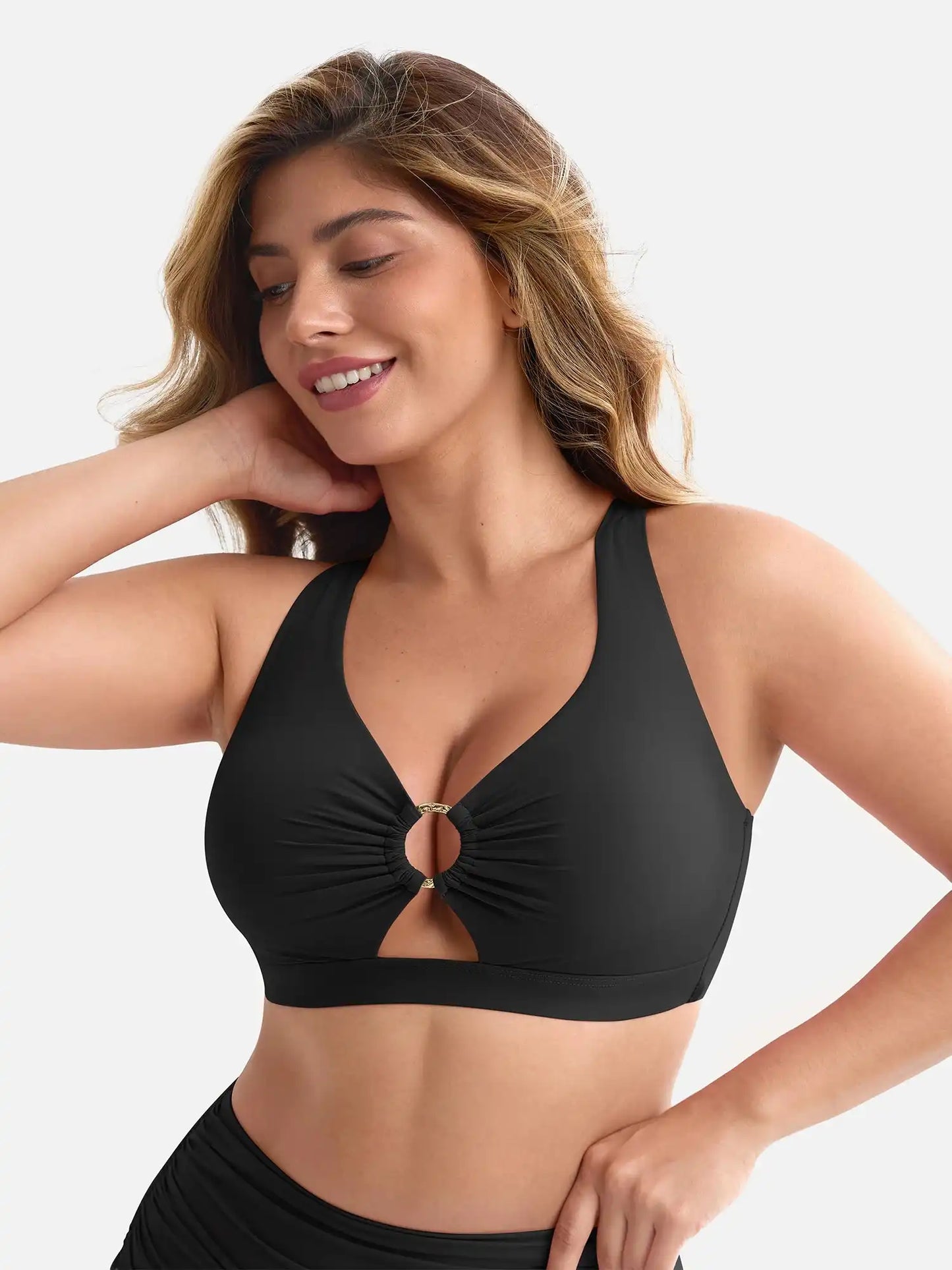 Tummy Control Drawstring Bikini Swimsuit