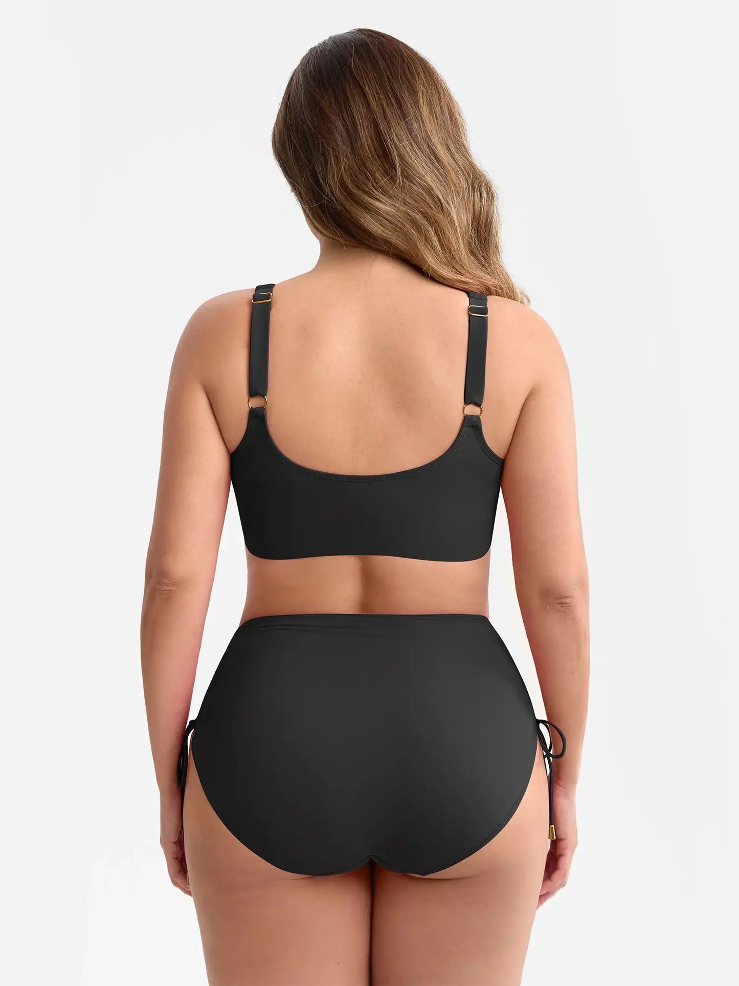 Tummy Control Drawstring Bikini Swimsuit
