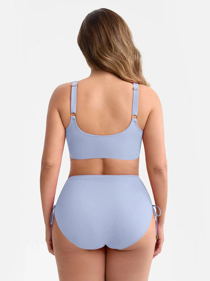 Tummy Control Drawstring Bikini Swimsuit