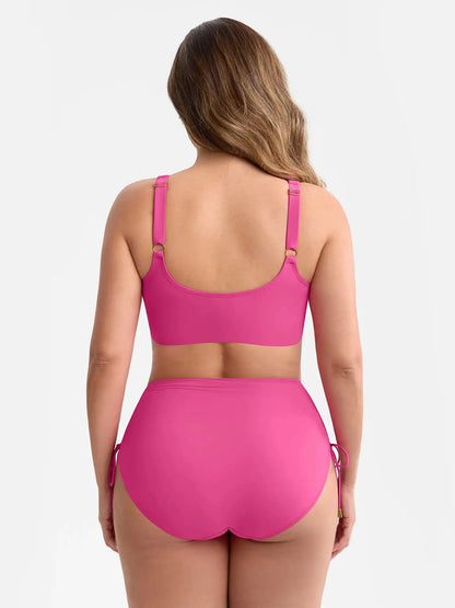 Tummy Control Drawstring Bikini Swimsuit