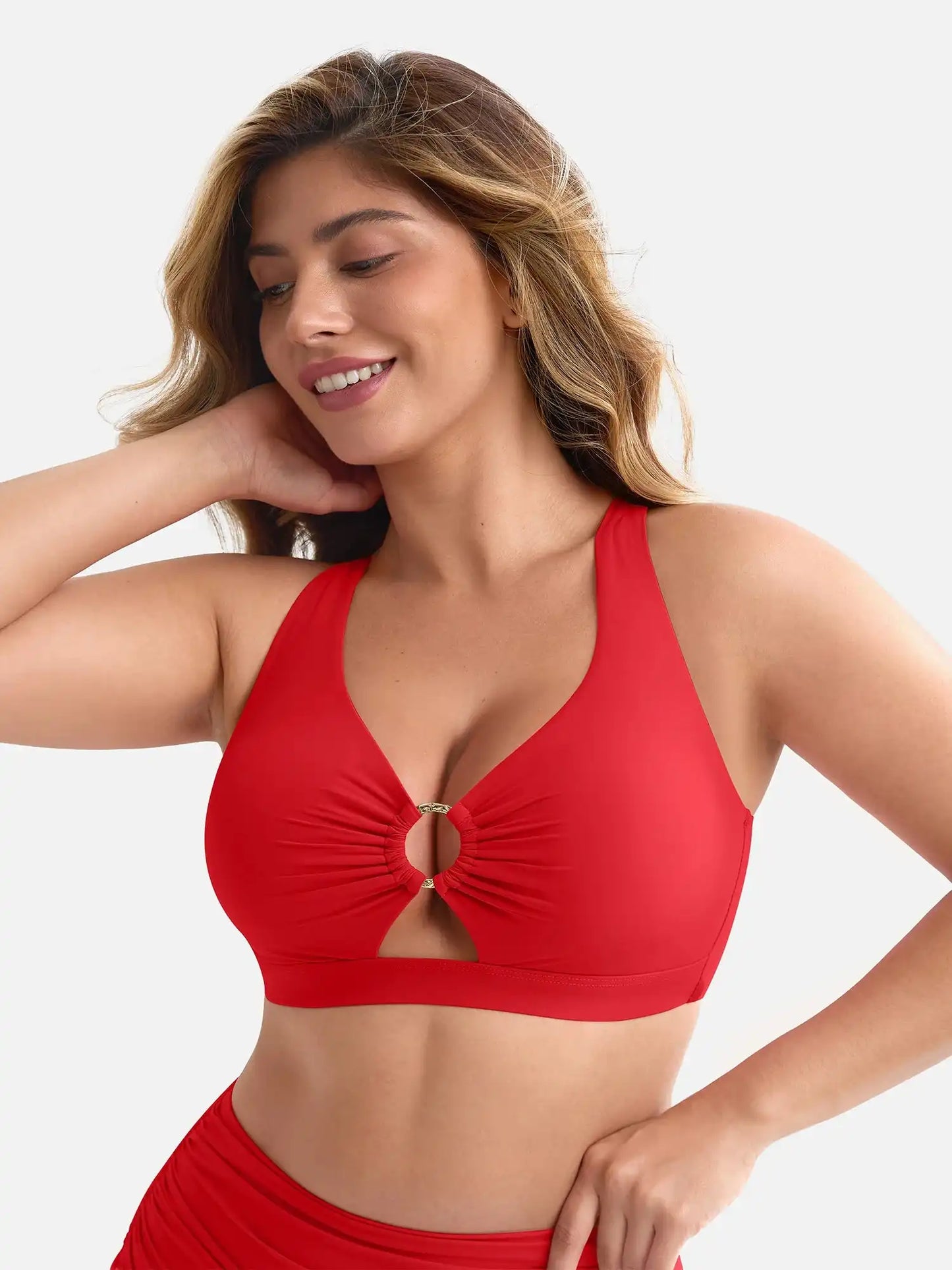 Tummy Control Drawstring Bikini Swimsuit