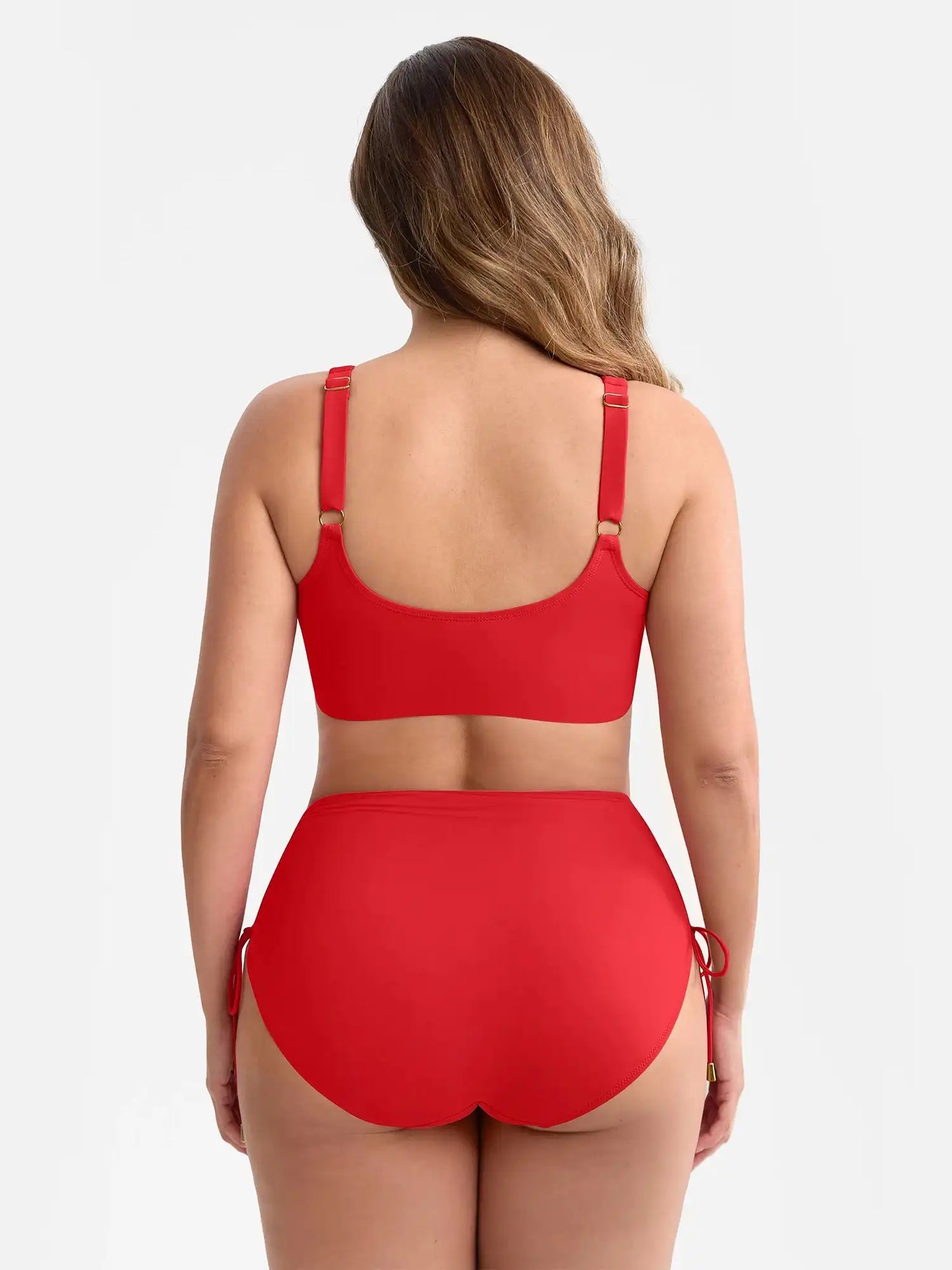 Tummy Control Drawstring Bikini Swimsuit