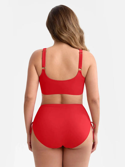 Tummy Control Drawstring Bikini Swimsuit