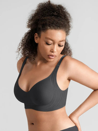 Jelly-Support Plunge Wireless Seamless Bra