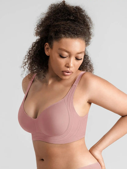 Jelly-Support Plunge Wireless Seamless Bra