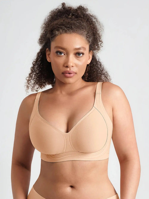 Jelly-Support Plunge Wireless Seamless Bra
