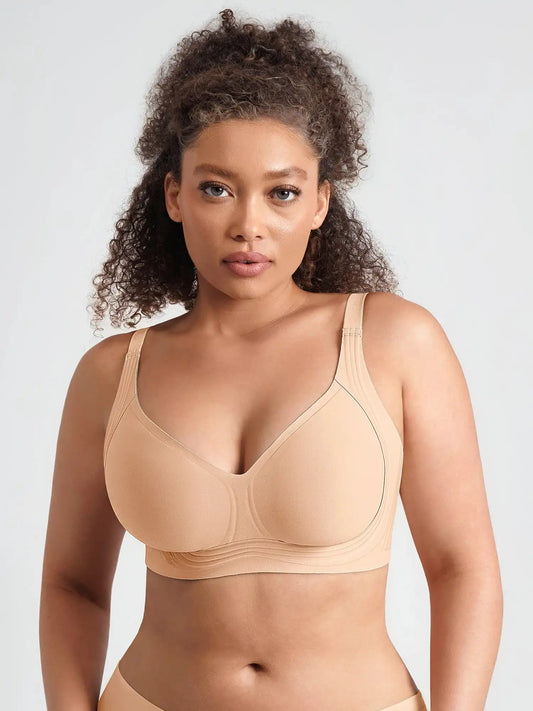 Jelly-Support Plunge Wireless Seamless Bra