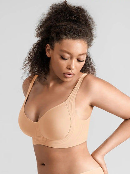 Jelly-Support Plunge Wireless Seamless Bra