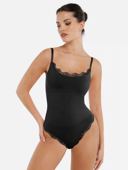 Lace Firm Control Seamless Thong Bodysuit