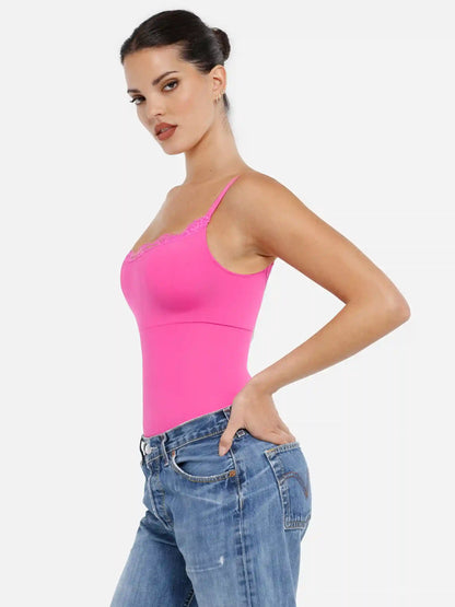 Lace Firm Control Seamless Thong Bodysuit