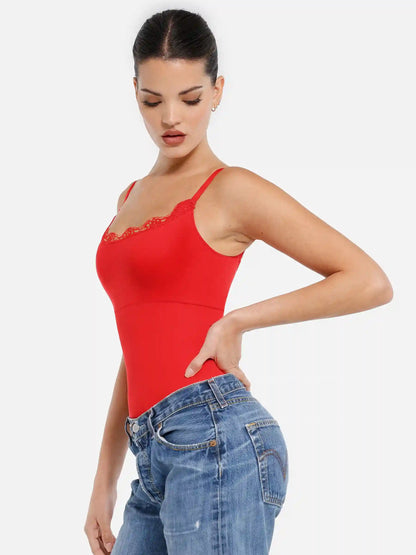 Lace Firm Control Seamless Thong Bodysuit