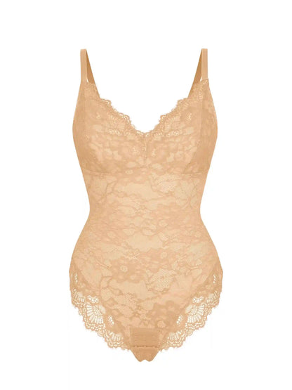 Lace V-Neck Breathable Bodysuit