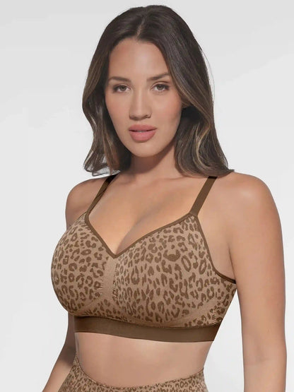 Leopard Print Wireless Bra & Panty