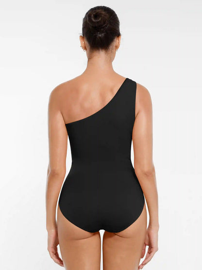Tummy Control One Shoulder Swimsuit