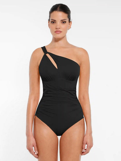 Tummy Control One Shoulder Swimsuit
