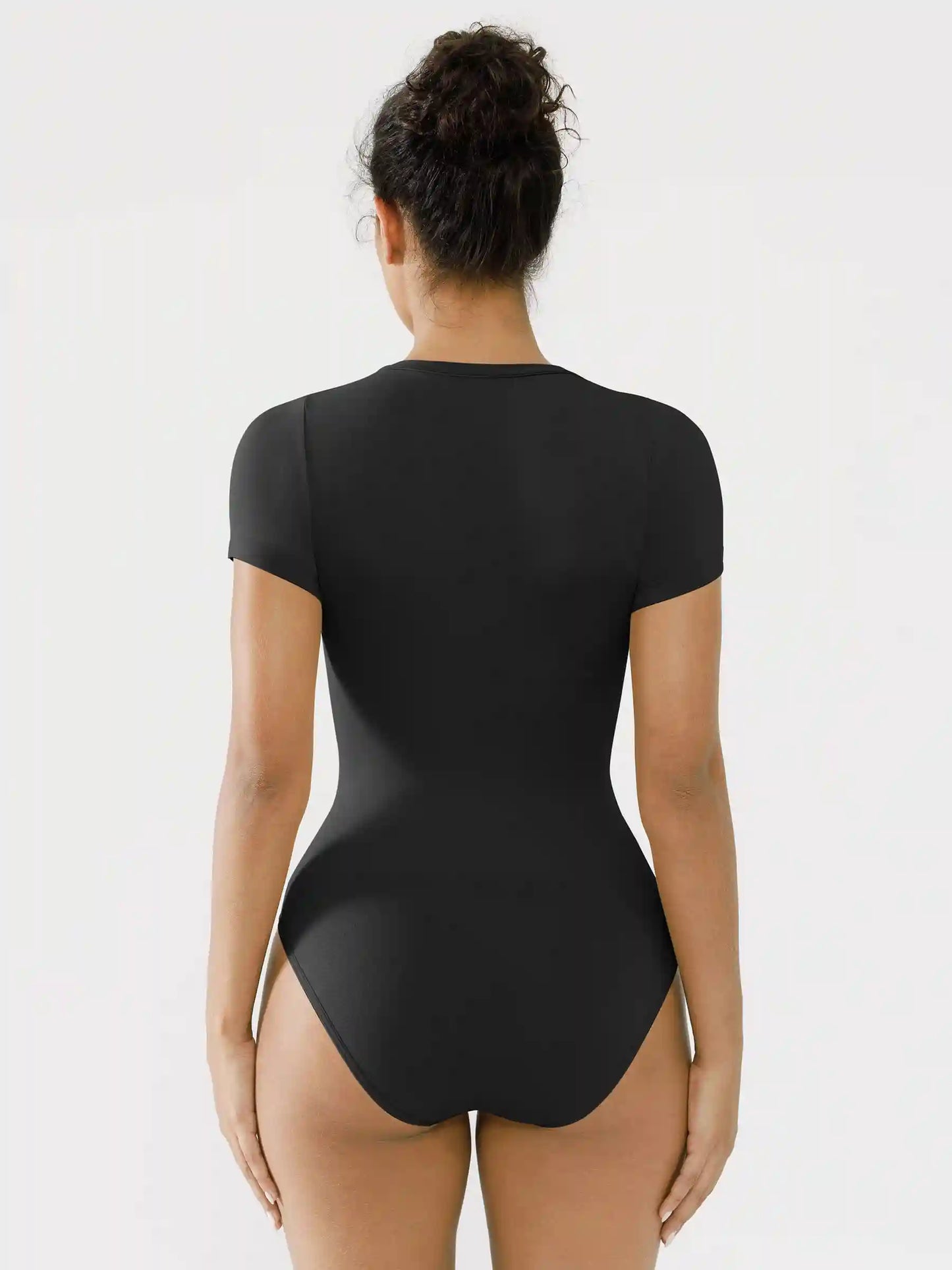 Crew Neck Seamless Short Sleeve Bodysuit