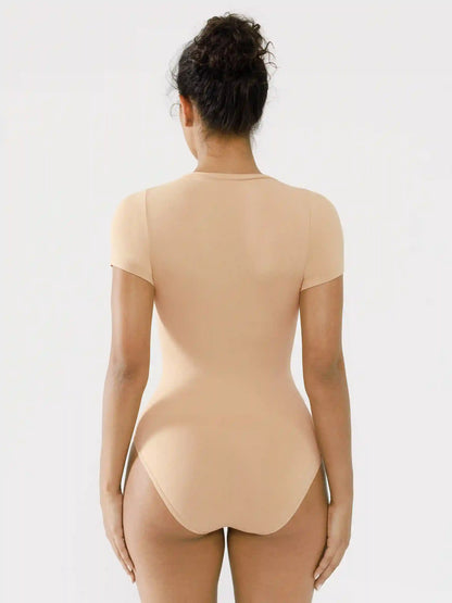 Crew Neck Seamless Short Sleeve Bodysuit