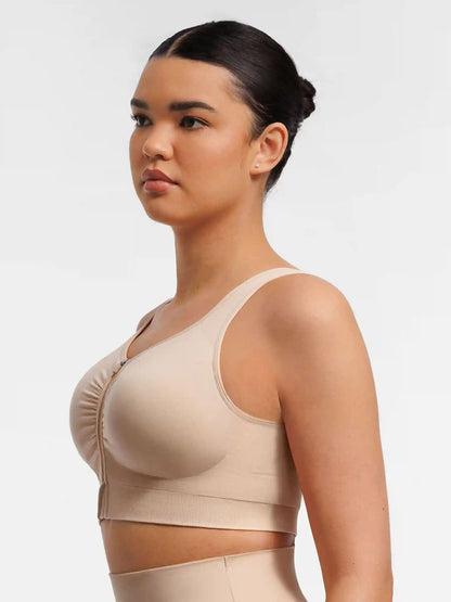 Seamless Front-Opening Zipper Bra