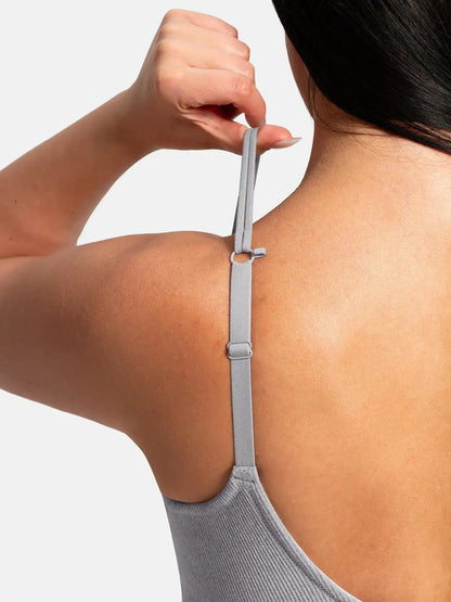 Lift Adjustable Seamless Wireless Ribbed Bra
