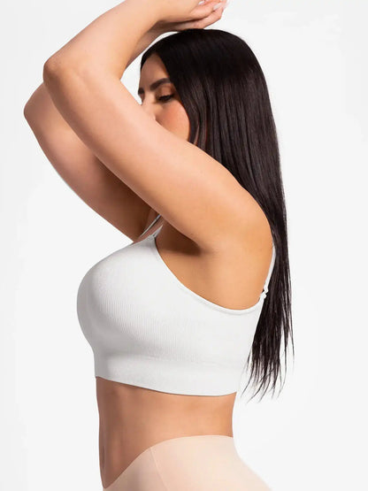 Lift Adjustable Seamless Wireless Ribbed Bra