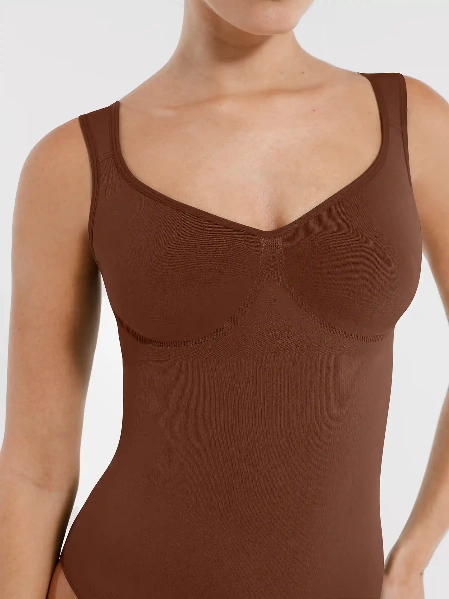 Support Diamond Neck Seamless Shaping Bodysuit