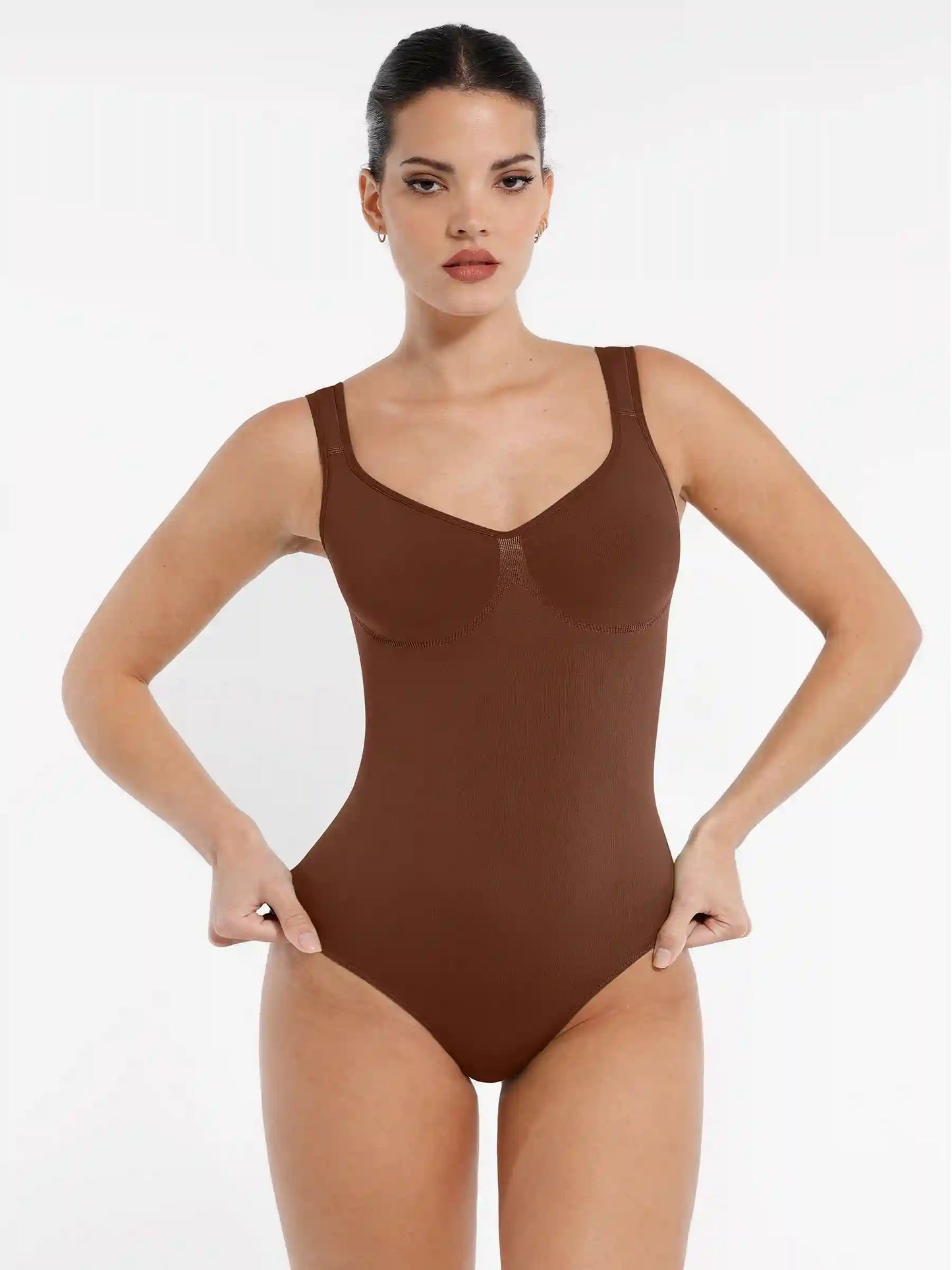 Support Diamond Neck Seamless Shaping Bodysuit