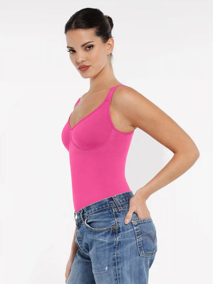 Support Diamond Neck Seamless Shaping Bodysuit