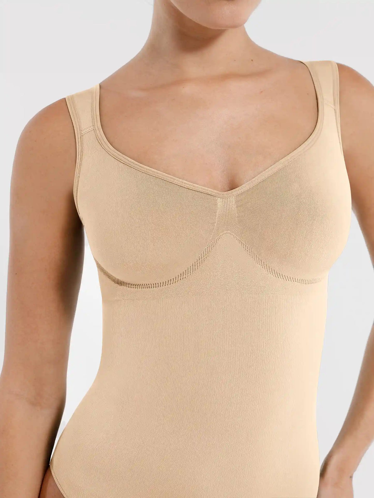Support Diamond Neck Seamless Shaping Bodysuit