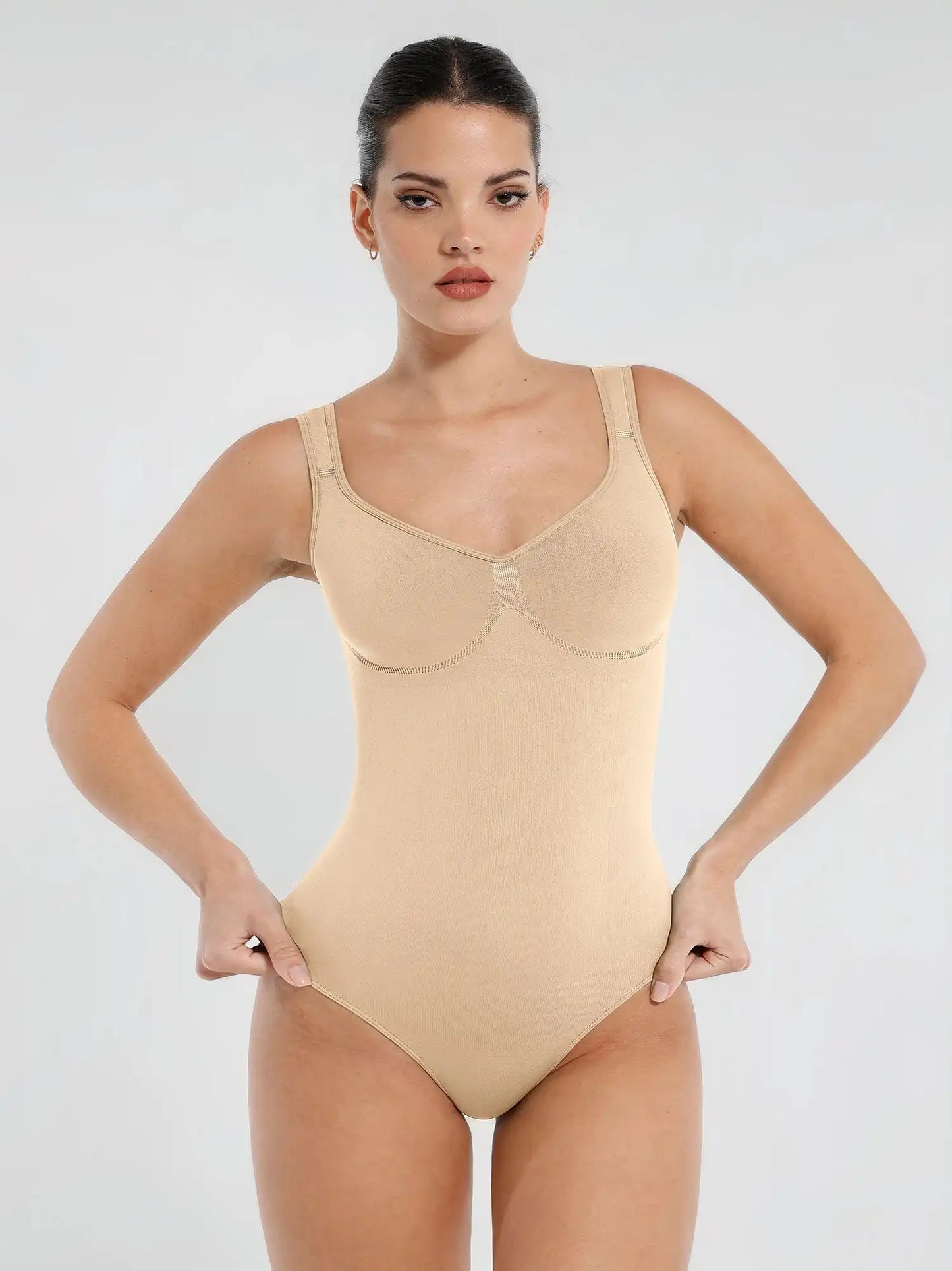 Support Diamond Neck Seamless Shaping Bodysuit