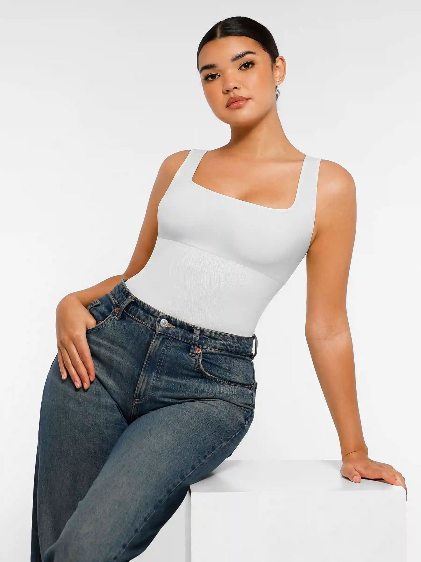 Square Neck Soft Seamless Bodysuit