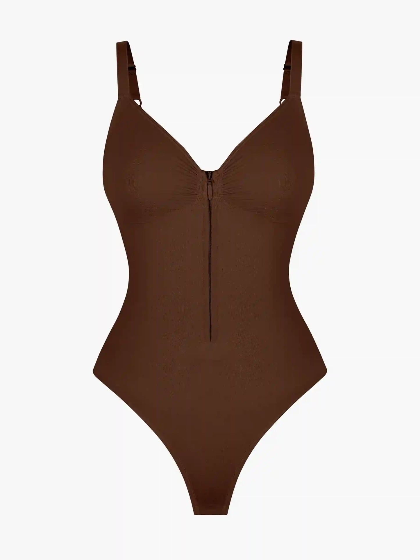 Seamless Tummy Control Zipper Bodysuit