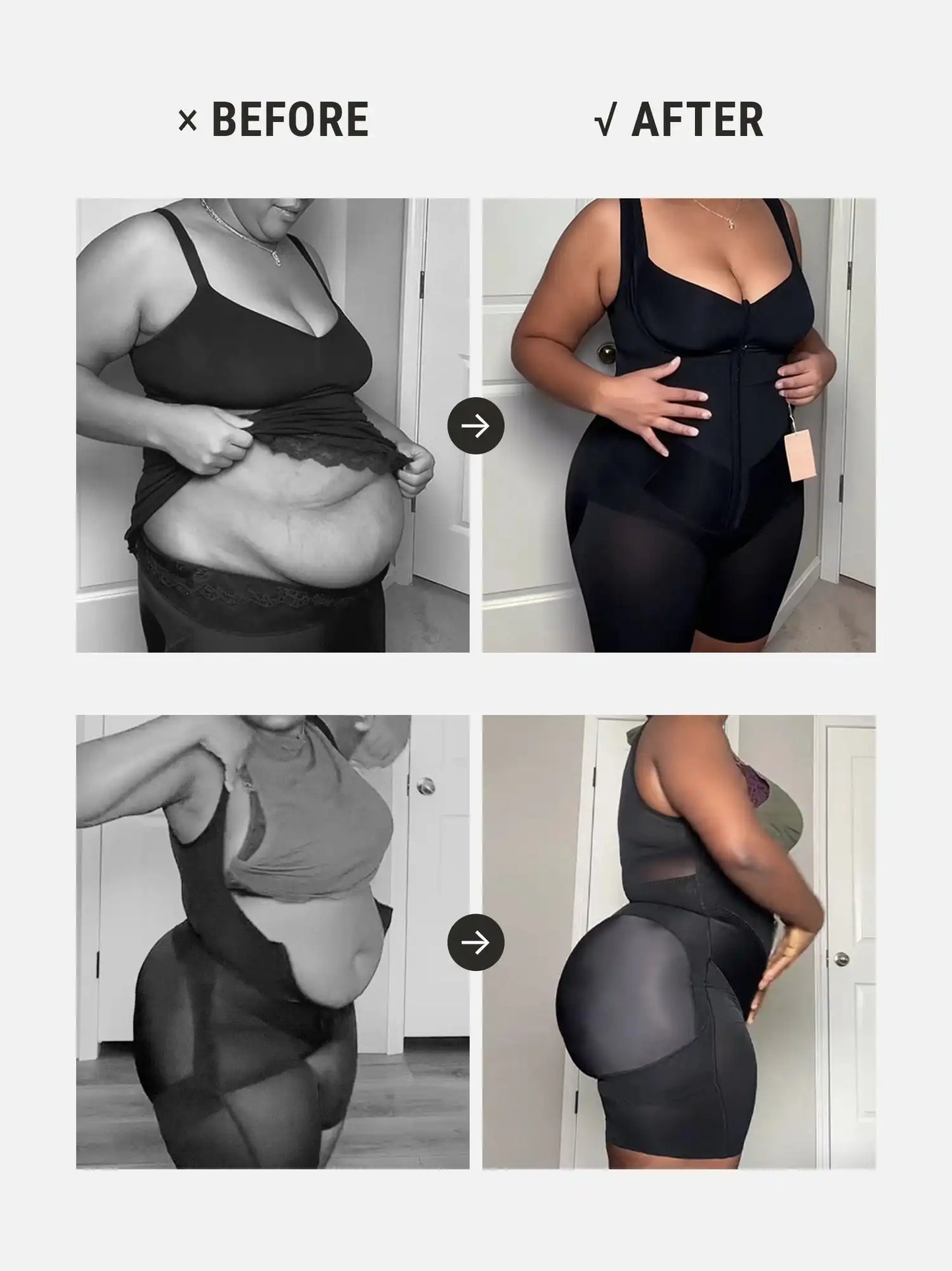 V-Shaped Faja Tummy Control Butt Lift Bodysuit