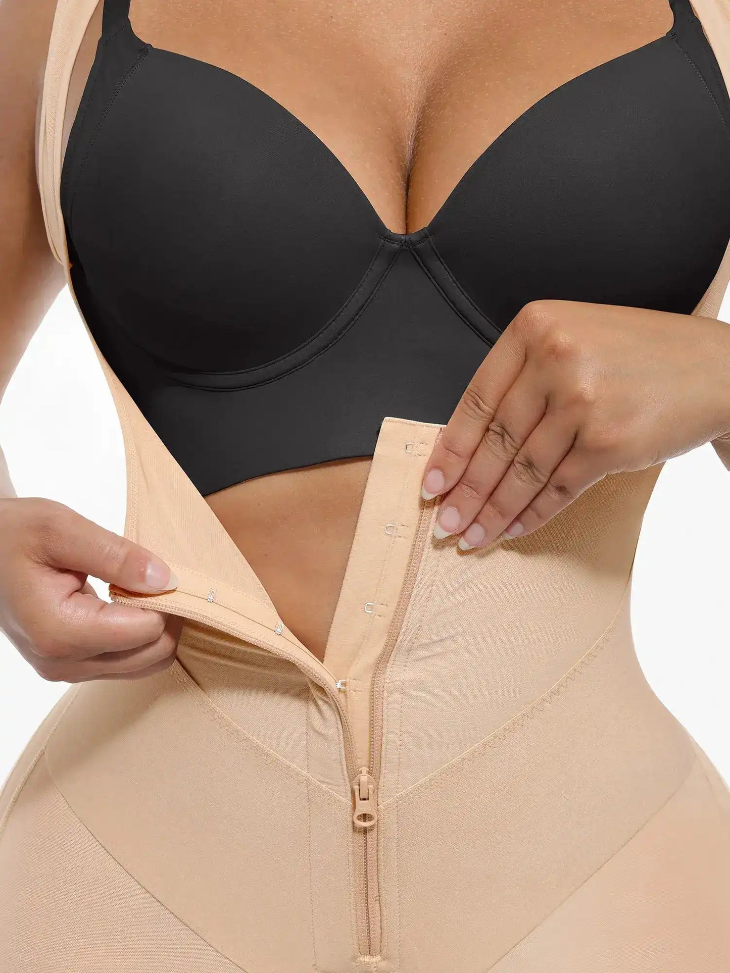V-Shaped Shaping Lift Bodysuit & Unlined Soft Bra Bundle