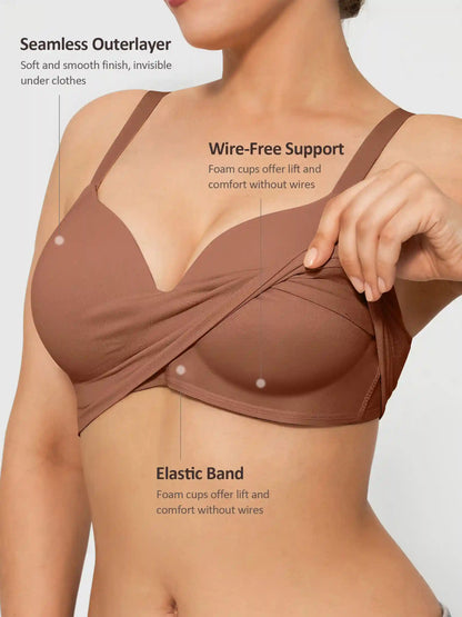 Wireless Push-Up Seamless Full Coverage Bra Bundle