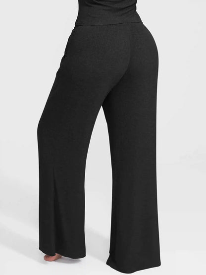 Ribbed Wide-Leg Soft Lounge Pants
