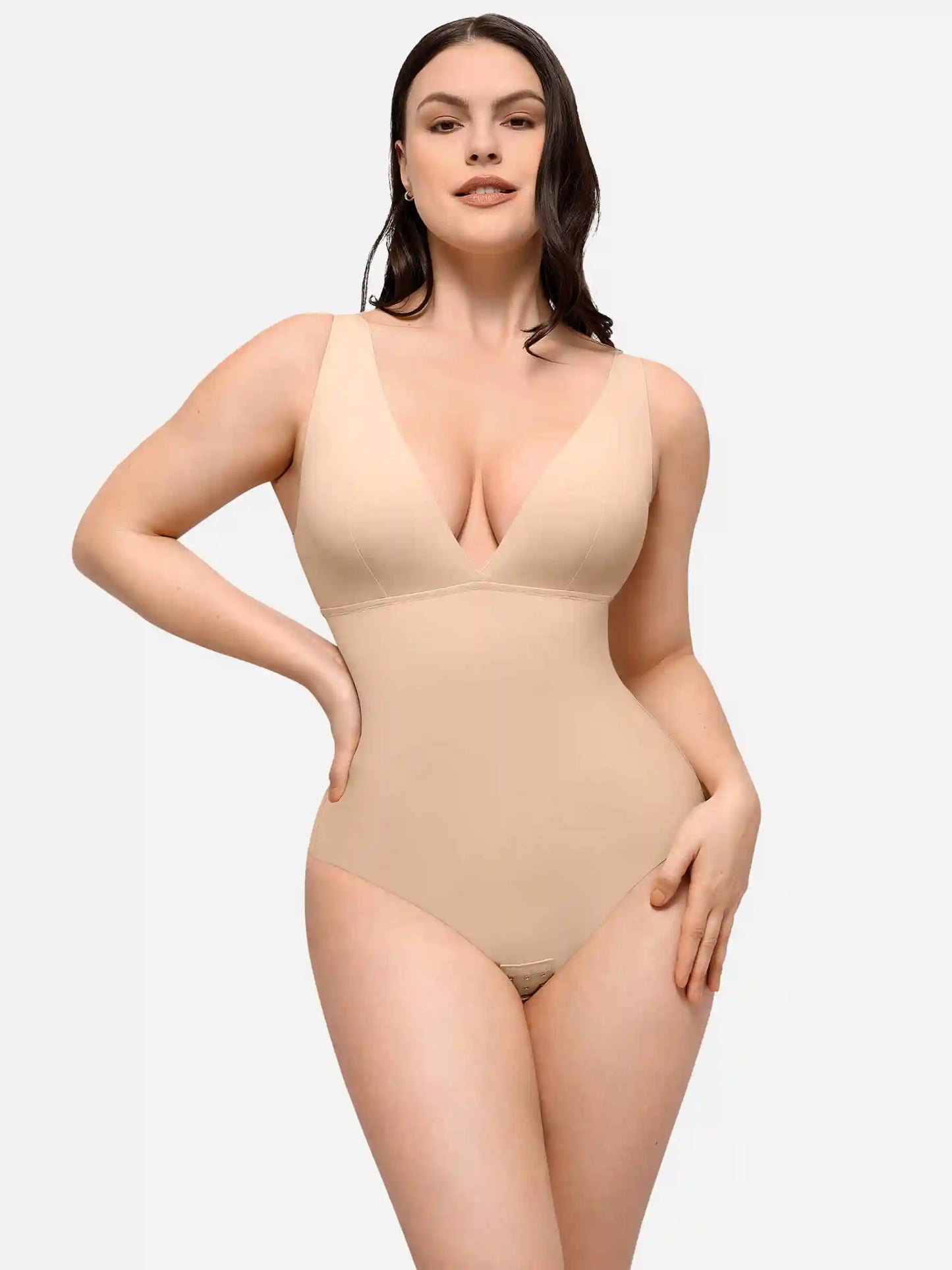 Plunge Breathable Seamless Shaping Bodysuit