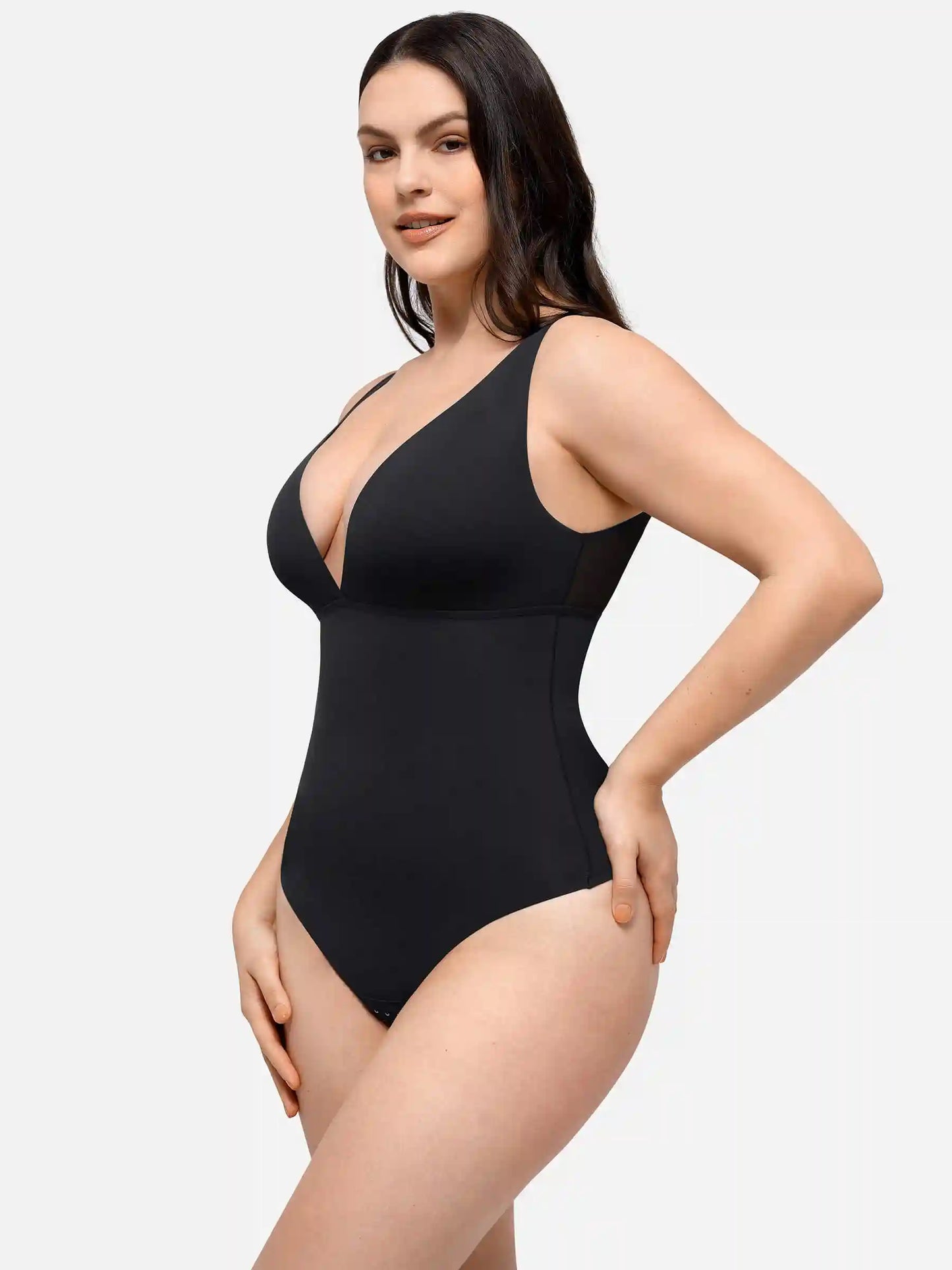 Plunge Breathable Seamless Shaping Bodysuit