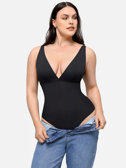 Plunge Breathable Seamless Shaping Bodysuit