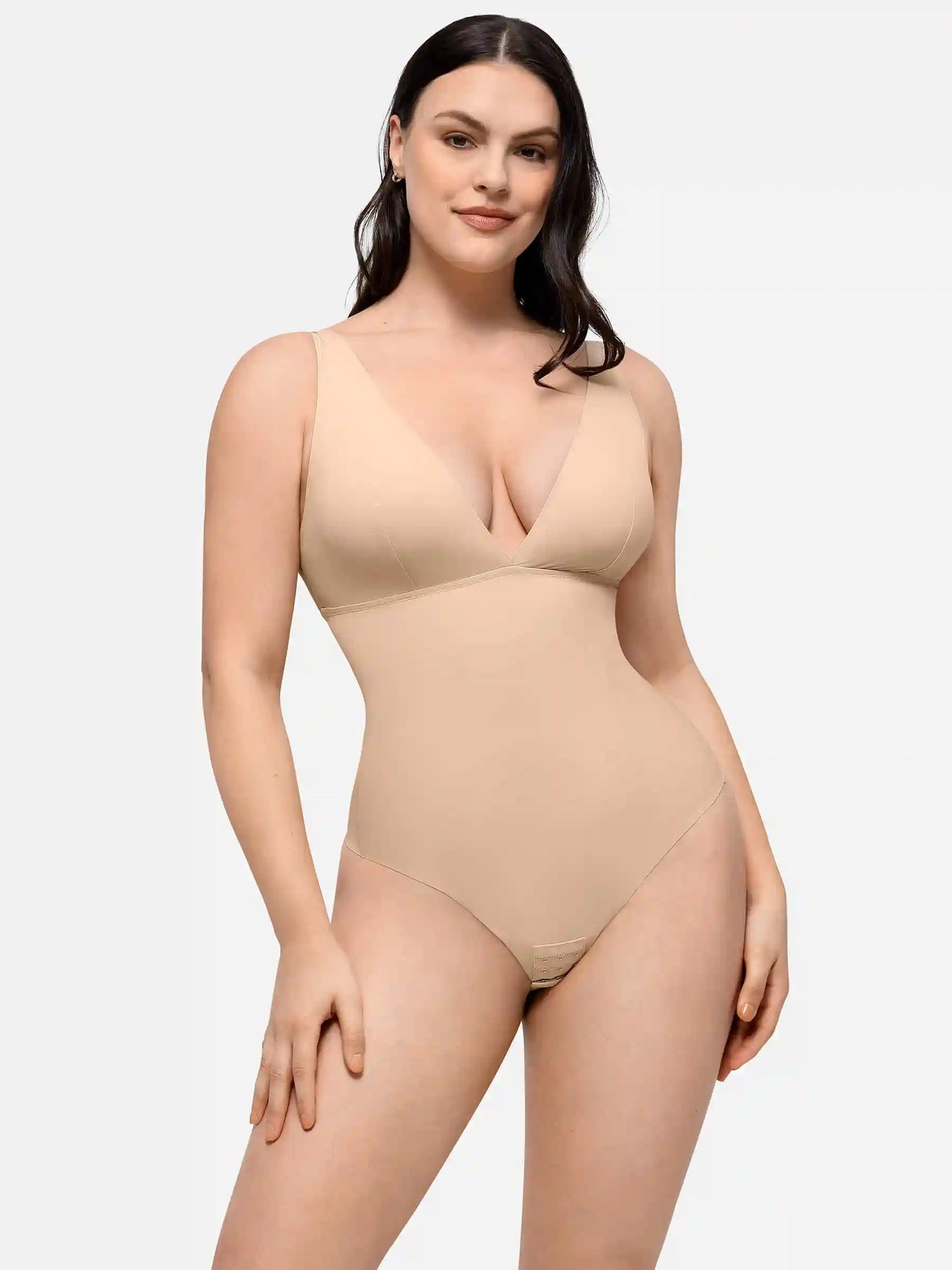 Plunge Breathable Seamless Shaping Bodysuit