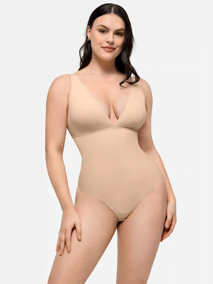 Plunge Breathable Seamless Shaping Bodysuit