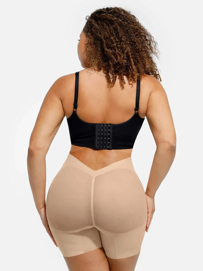 Mesh Tummy Control Bodysuit & Shorts Set