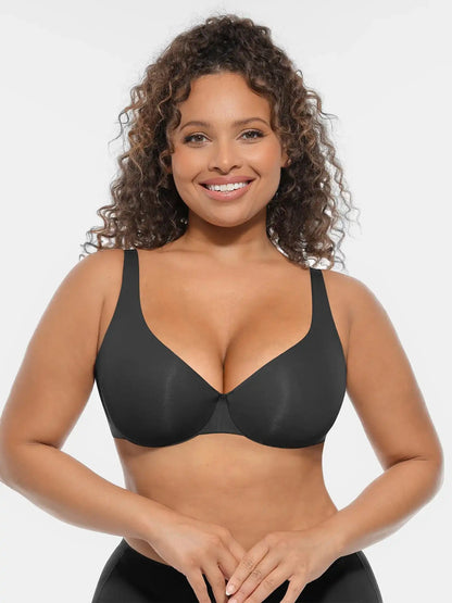 Adjustable-Strap Underwire Deep V-neck Bra Bundle