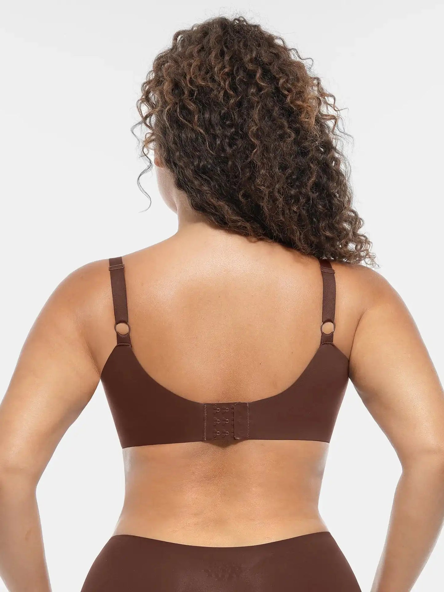 Adjustable-Strap Underwire Deep V-neck Bra