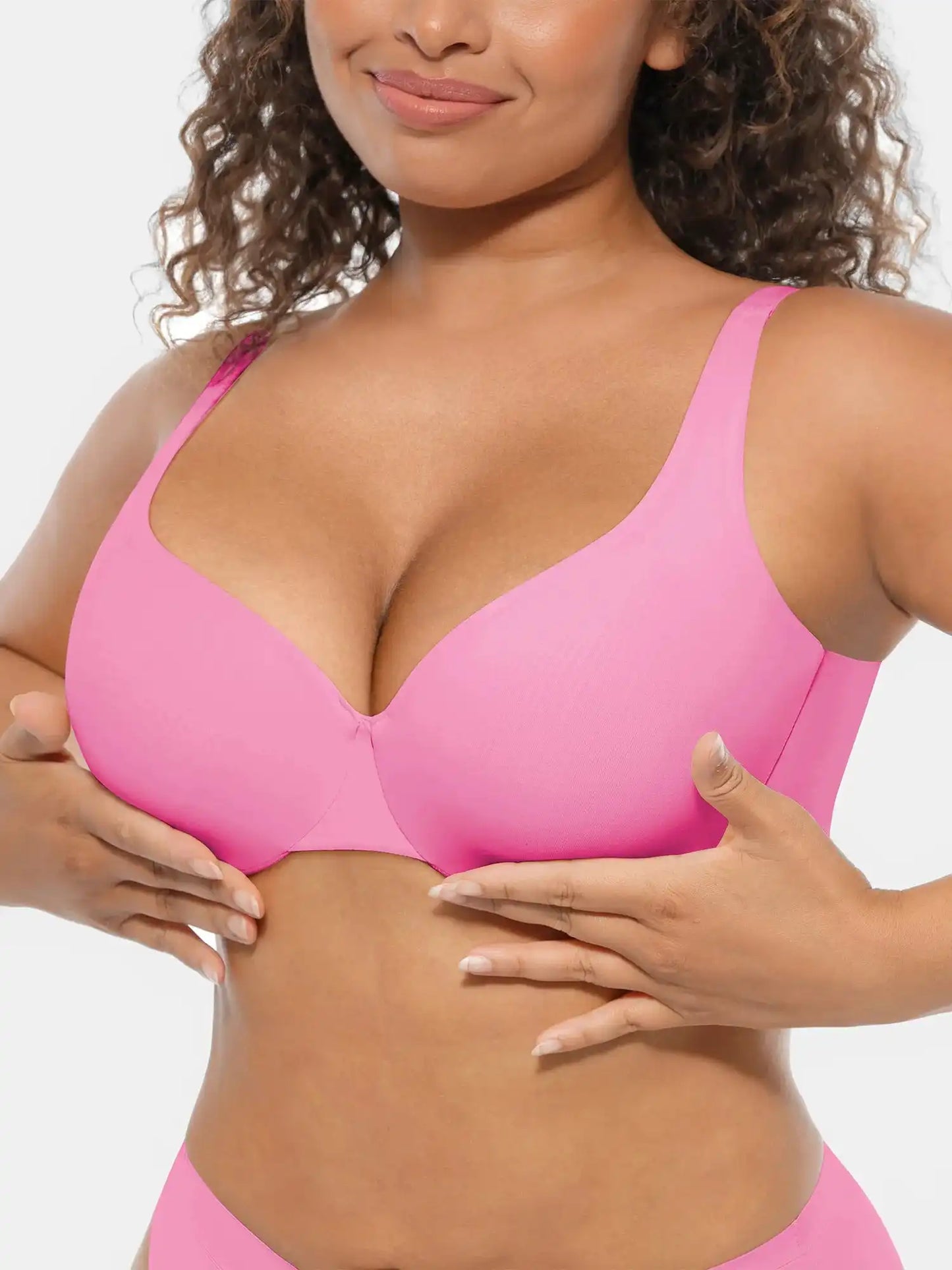 Adjustable-Strap Underwire Deep V-neck Bra Bundle