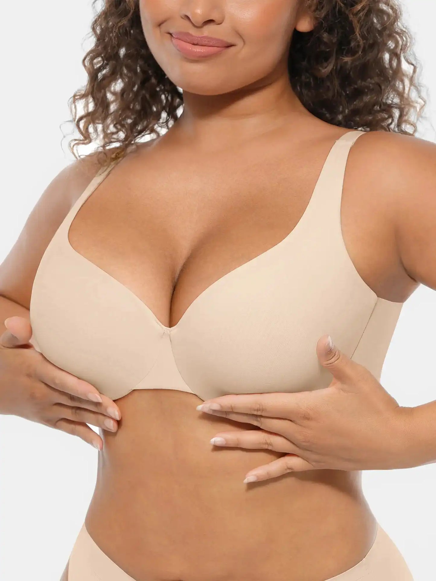 Adjustable-Strap Underwire Deep V-neck Bra Bundle