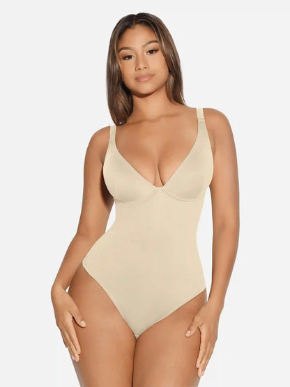 V-Neck Tummy Control Sculpt Bodysuit