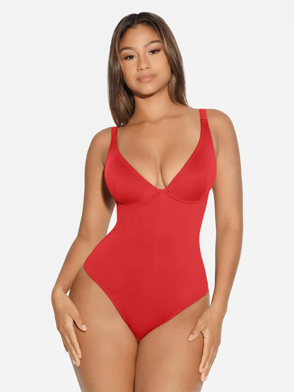 V-Neck Tummy Control Sculpt Bodysuit