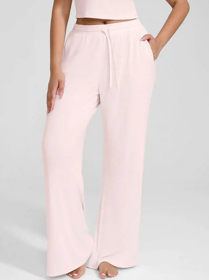 Ribbed Wide-Leg Soft Lounge Pants